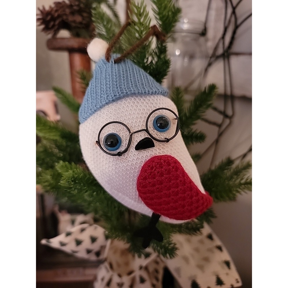 Target Wondershop Owl Bird With Blue Hat  Glasses Christmas  Ornament 2014